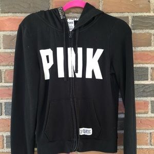 Black Victoria Secret Pink Zip Up